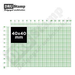 Fabélyegző 40 x 40 mm-es négyzet alakú lenyomattal