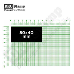 Fabélyegző 80 x 40 mm-es négyszög alakú lenyomattal