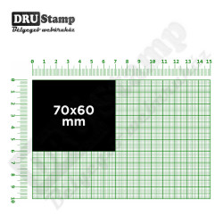 Fabélyegző 70 x 60 mm-es négyszög alakú lenyomattal