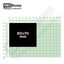 Fabélyegző 80 x 70 mm-es négyszög alakú lenyomattal