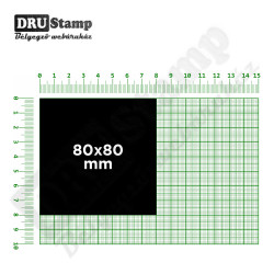 Fabélyegző 80 x 80 mm-es négyszög alakú lenyomattal