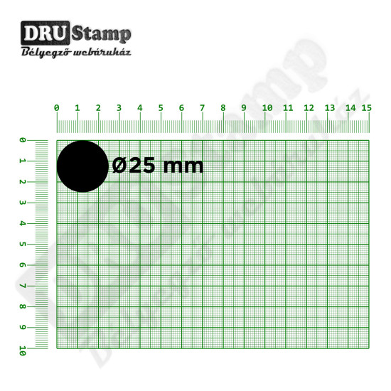 Fabélyegző Ø25 mm átmérőjű KÖR alakú lenyomattal