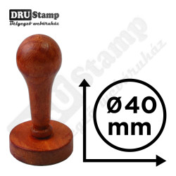 Fabélyegző Ø40 mm átmérőjű KÖR alakú lenyomattal