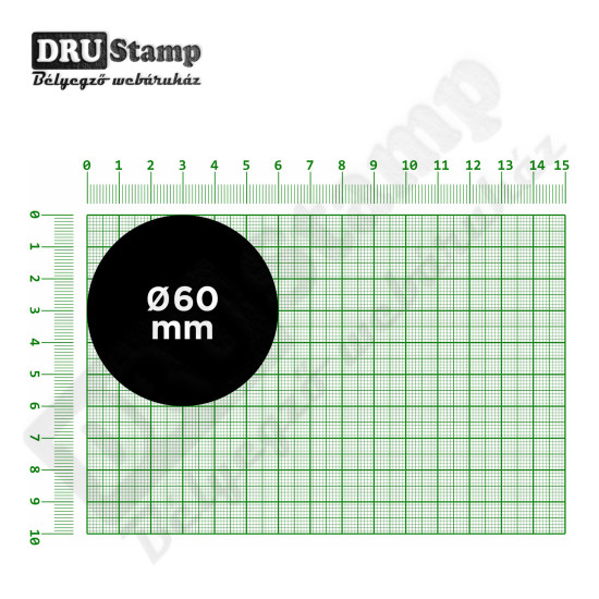 Fabélyegző Ø60 mm átmérőjű KÖR alakú lenyomattal Fabélyegző Ø60 mm átmérőjű KÖR alakú lenyomattal