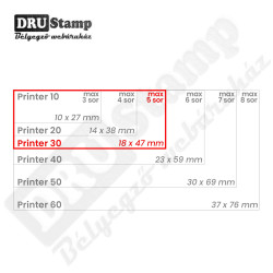 COLOP Printer C30 bélyegző egyedi lenyomattal (max 18x47 mm)