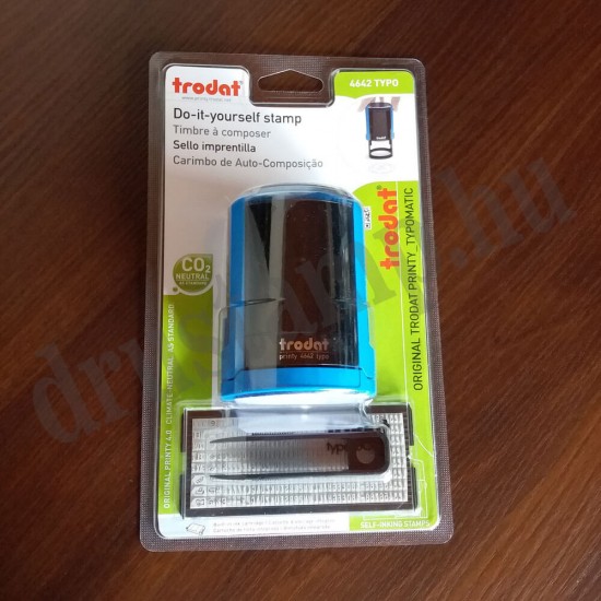 Trodat 4642 Typo kirakós körbélyegző szett (5+1 soros - Ø42mm) ANGOL karakterkészlet