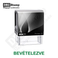 BEVÉTELEZVE bélyegző