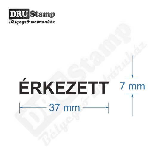 ÉRKEZETT bélyegző