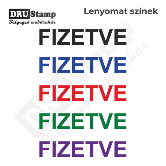 FIZETVE bélyegző