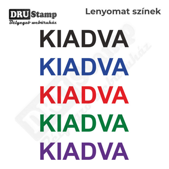 KIADVA bélyegző