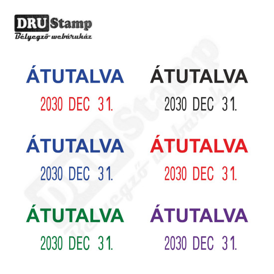 ÁTUTALVA dátum bélyegző