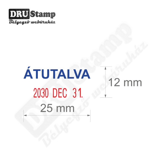 ÁTUTALVA dátum bélyegző