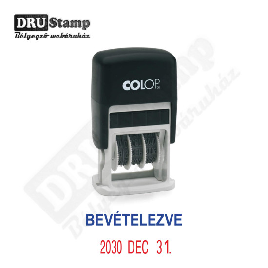 BEVÉTELEZVE dátum bélyegző