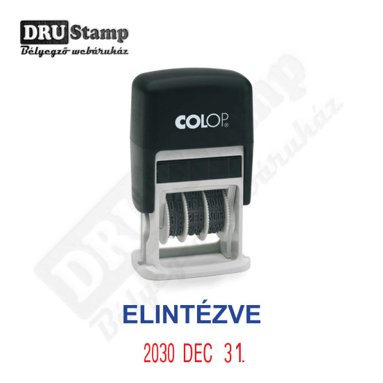 ELINTÉZVE dátum bélyegző