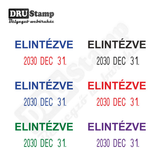 ELINTÉZVE dátum bélyegző