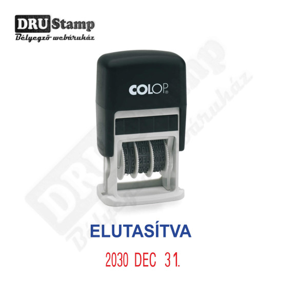 ELUTASÍTVA dátum bélyegző