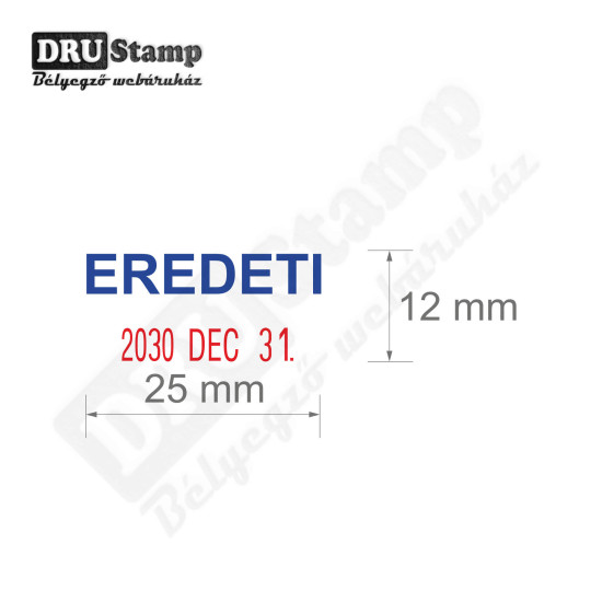 EREDETI dátum bélyegző