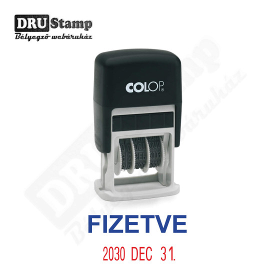FIZETVE dátum bélyegző