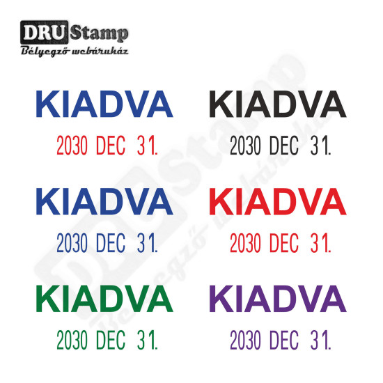 KIADVA dátum bélyegző