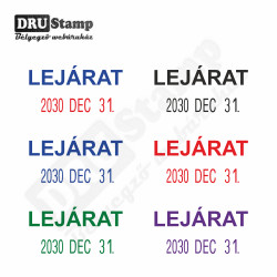 LEJÁRAT dátum bélyegző