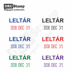 LELTÁR dátum bélyegző