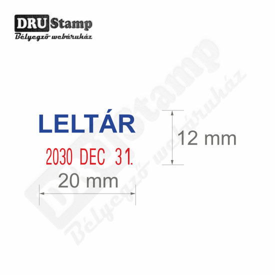 LELTÁR dátum bélyegző