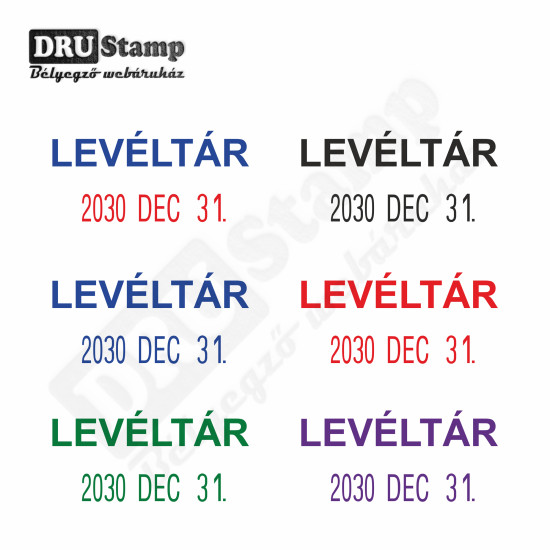 LEVÉLTÁR dátum bélyegző