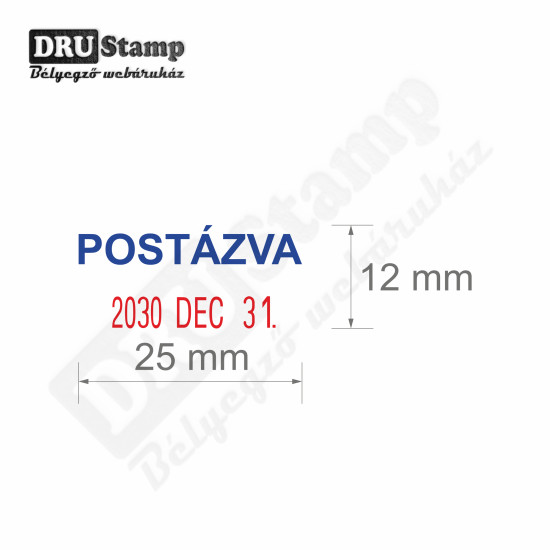 POSTÁZVA dátum bélyegző