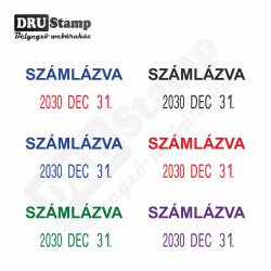 SZÁMLÁZVA dátum bélyegző