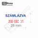SZÁMLÁZVA dátum bélyegző SZÁMLÁZVA dátum bélyegző