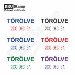 TÖRÖLVE dátum bélyegző