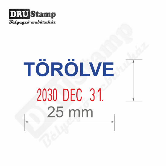 TÖRÖLVE dátum bélyegző