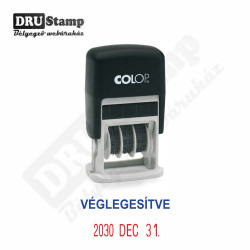 VÉGLEGESÍTVE dátum bélyegző