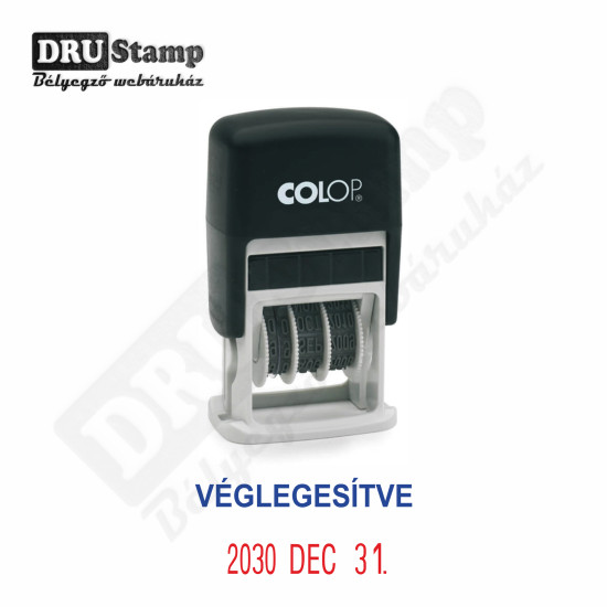 VÉGLEGESÍTVE dátum bélyegző