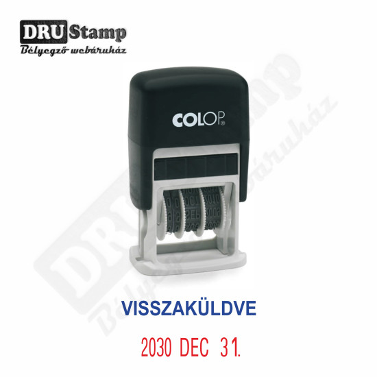 VISSZAKÜLDVE dátum bélyegző VISSZAKÜLDVE dátum bélyegző