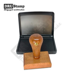 Virágos tájkép exlibris fabélyegző