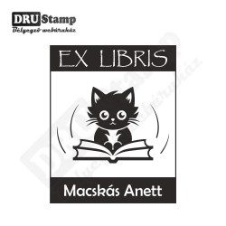 EX LIBRIS bélyegző - Cicás V16 (40x50mm)