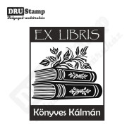 EX LIBRIS bélyegző - Könyves V04 (40x50mm)
