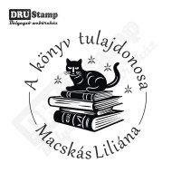 EX LIBRIS bélyegző - Cicás V13 (Ø40mm)