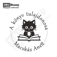 EX LIBRIS bélyegző - Cicás V14 (Ø40mm)