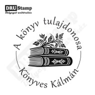 EX LIBRIS bélyegző - Könyves V02 (Ø40mm)