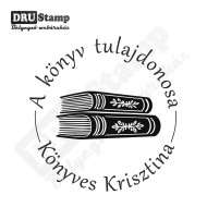 EX LIBRIS bélyegző - Könyves V03 (Ø40mm)