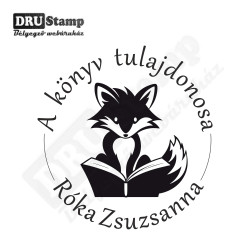 Rókás exlibris körbélyegző