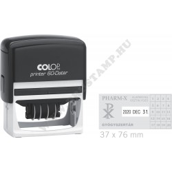 COLOP Printer 60 dátumbélyegző szöveggel K (közép)