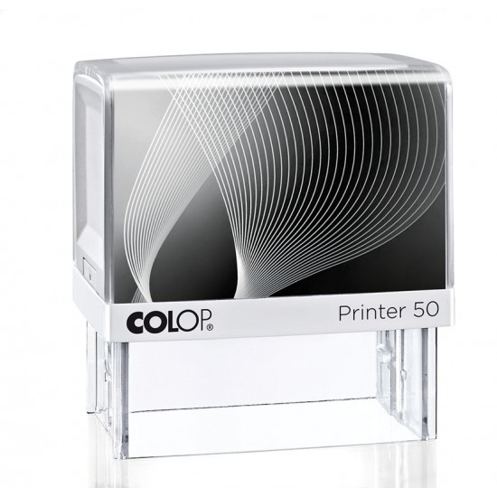 COLOP Printer IQ 50 bélyegző fehér kerettel és egyedi lenyomattal (30x69 mm)