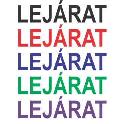 LEJÁRAT bélyegző