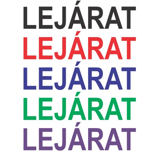 LEJÁRAT bélyegző