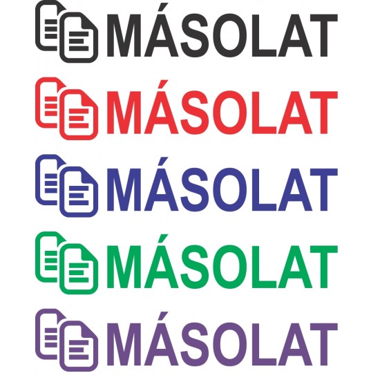 MÁSOLAT bélyegző logóval