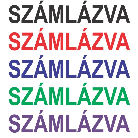 SZÁMLÁZVA bélyegző